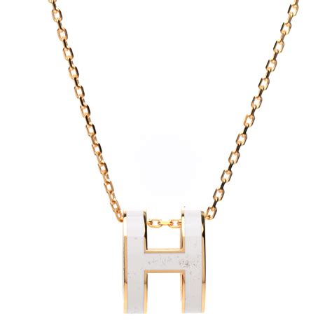 h necklace hermes|Hermes pop h necklace white.